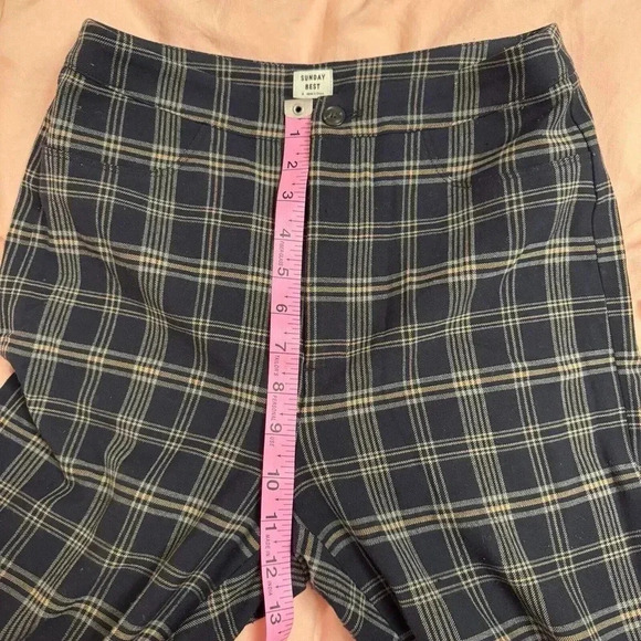 2/40 Aritzia Sunday Best Women’s Size US 4 Freshman Plaid Straight Leg Pants - Picture 10 of 11